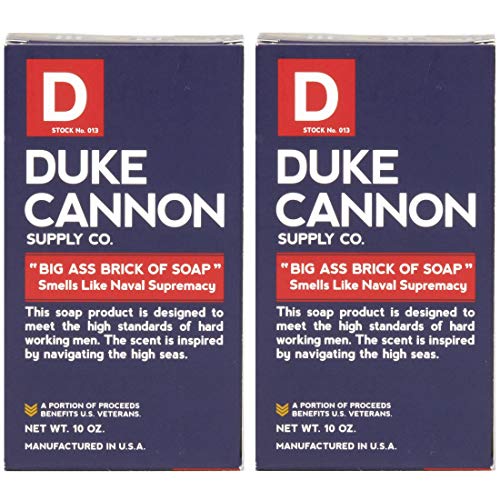 Duke Cannon Supply Co. Big Brick of Soap for Men, 10oz, 2 Bar Soap Set - Busch Beer Soap, Sandalwood Scent and Bourbon Soap, Oak Barrel Scent, Made With Buffalo Trace
