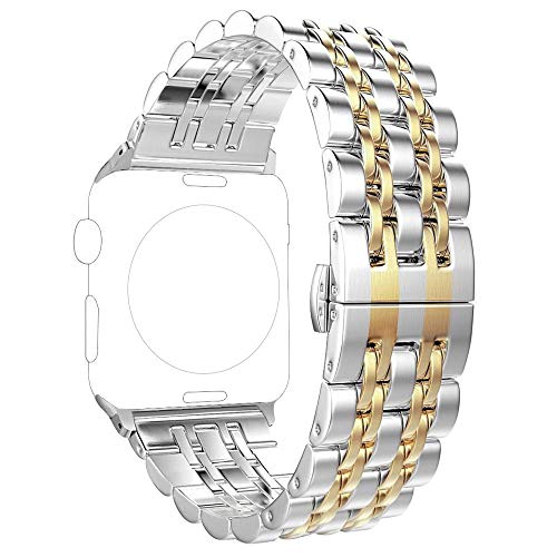 PUGO TOP Metal Band Compatible with Apple Watch Bands for Men&Women 49mm 46mm 45mm 44mm 42mm 41mm 40mm 38mm, Business Stainless Steel Strap for iWatch Bands Series 11 10 9 8 7 6 5 4 3 2 1, SE3 2 1, Ultra3 2 1
