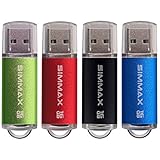 SIMMAX 4 Pack 16GB USB 2.0 Flash Drive Memory Stick Thumb Drives (4PCS 16GB)