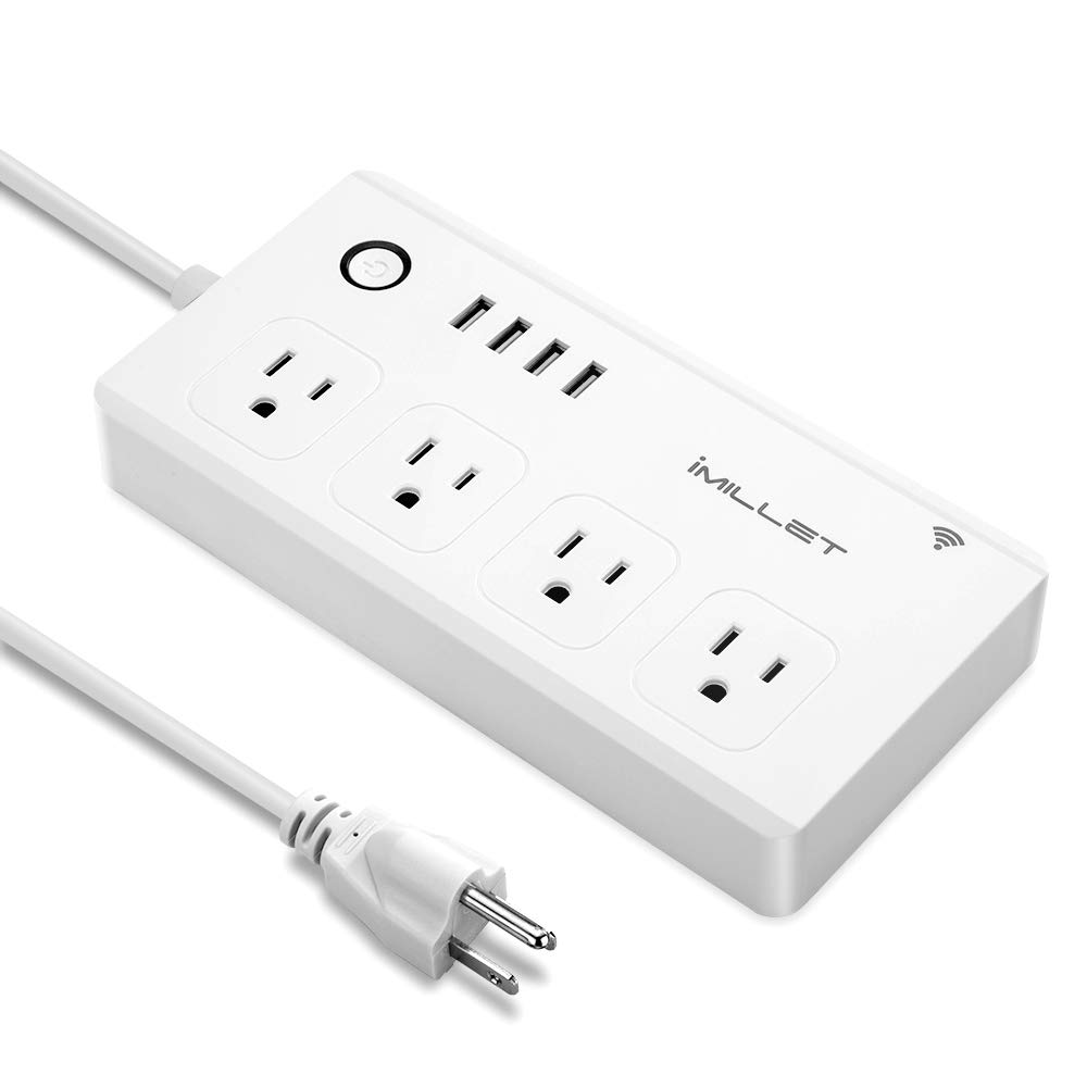 Book Cover IMILLET WiFi Smart Power Strip Multi Outlets Compatible with Alexa IFTTT Google Assistant