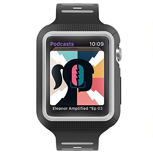 BRG Compatible with Apple Watch Band with Case, Silicone Sport Watch Band with Shock-Proof Protective Case Compatible with Apple Watch Series 3 Series 2 Series 1ï¼ŒSport and Edition