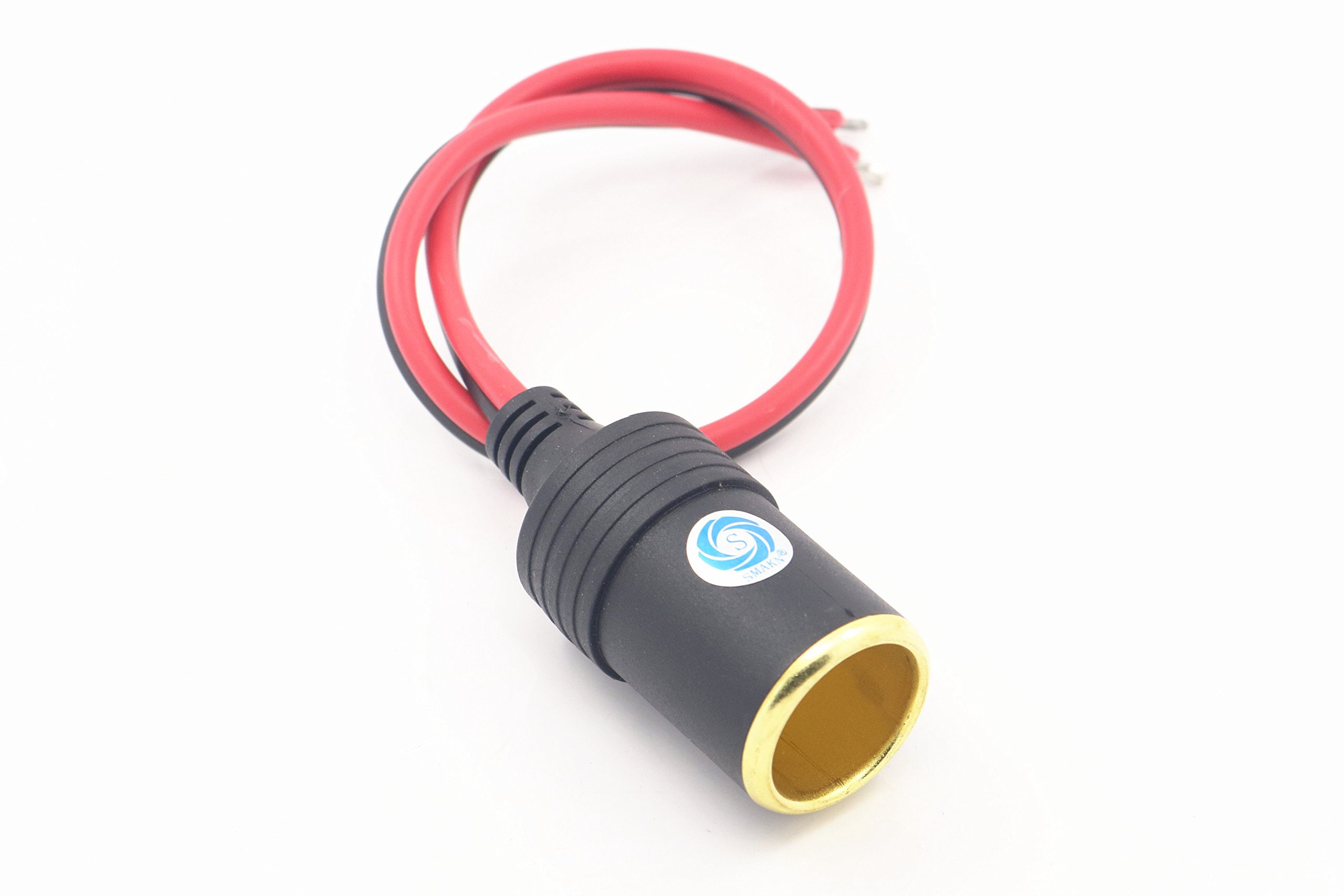 SMAKN 12V 30A Female Car Cigar Cigarette Lighter Socket Plug Connector Adapter