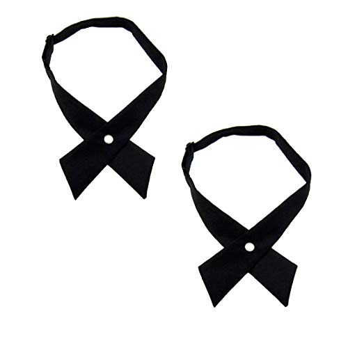 Tie for Men Women Adjustable Criss-Cross Bowtie School Uniform Pre Tied Bows for Girls Neck Tie Accessories PTK03