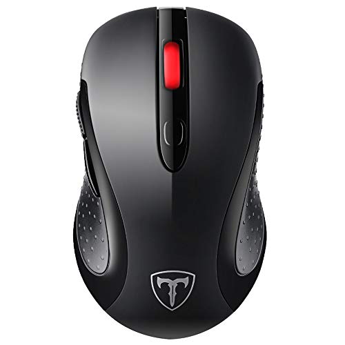 VicTsing Wireless Mouse for Laptop, 2.4G Portable USB Mouse Computer Mouse, Fit Hand Nicely, 5 Adjustable DPI, Page Down/Up Buttons, 20 Months Battery Life , Designed for PC, Desktop, Laptop(Black)
