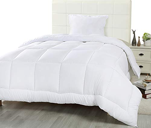Book Cover Utopia Bedding 2 Piece Twin Comforter Set (Twin/Twin XL White) with 1 Pillow Sham - Down Alternative Comforters for Twin Bed - Luxurious Brushed Microfiber -Soft and Comfortable - Machine Washable