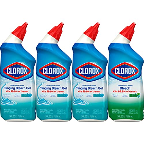 Book Cover Clorox Toilet Bowl Cleaner With Bleach Variety Pack - (package May Vary), 24 Fl Oz (Pack of 4)