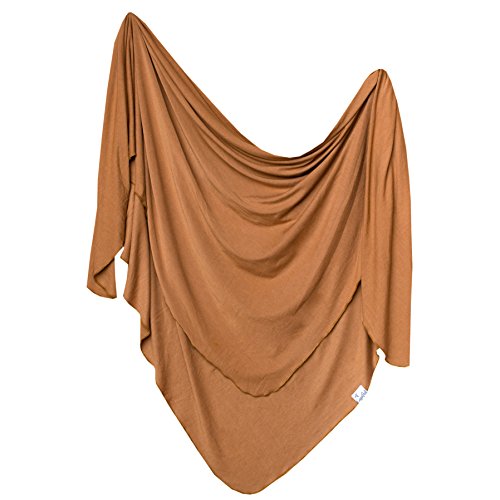 Copper Pearl Large Premium Knit Baby Swaddle Receiving Blanket"Camel"