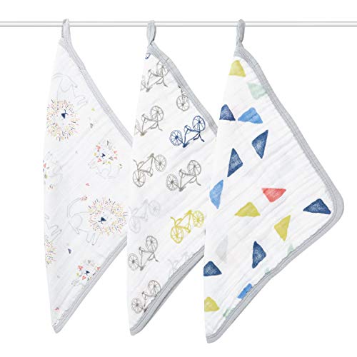 aden + anais washcloth 3 Pack, Leader of The Pack