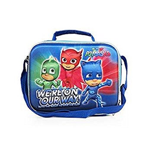 PJ Masks Zoofy Little Heroes 3D Blue Lunch Bag with Strap for Kids