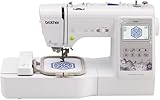 Brother SE600 Sewing and Embroidery Machine, 80 Designs, 103 Built-in Stitches, Computerized, 4" x 4" Hoop Area, 3.2" LCD Touchscreen Display, 7 Included Feet