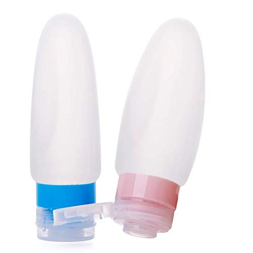 ValourGo Travel Bottles Set TSA Approved with Refillable Silicone Leak Proof Valve and Travel Accessories for Liquid - 2 Pack 3 OZ Travel Containers