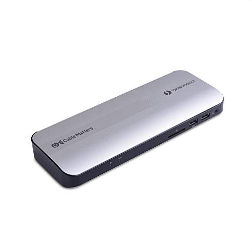 Certified Cable Matters Aluminum Thunderbolt 3 Dock with HDMI 2.0 and 60W Laptop Charging for Windows PC and MacBook Pro (Not Compatible with USB-C Ports Without The Thunderbolt Logo)