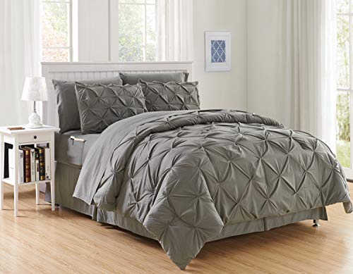 Book Cover Luxury Best, Softest, Coziest 8-Piece Bed-in-a-Bag Comforter Set on Amazon! Elegant Comfort - Silky Soft Complete Set Includes Bed Sheet Set with Double Sided Storage Pockets, King/Cal King, Gray