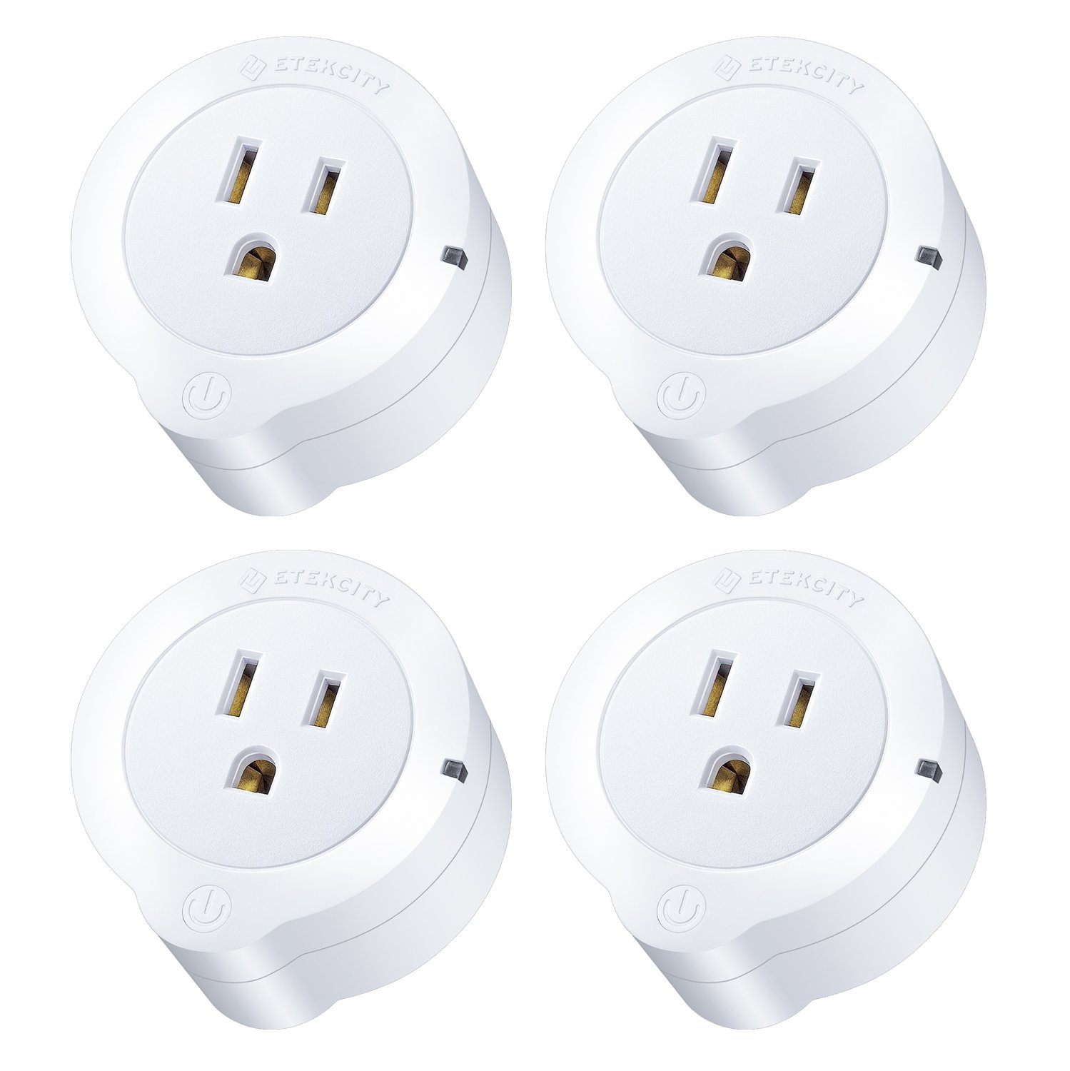 Book Cover Etekcity WiFi Smart Plug, Voltson Mini Outlet with Energy Monitoring (4-Pack), No Hub Required, ETL Listed, White, Works with Alexa, Google Home and IFTTT