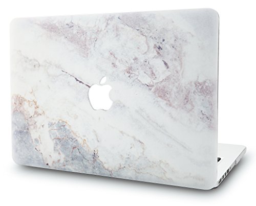 KEC MacBook Air 13 Inch Case Plastic Hard Shell Cover A1369 / A1466 (White Marble 2)