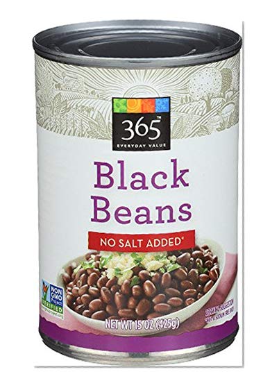 Book Cover 365 Everyday Value, Black Beans No Salt Added, 15 oz