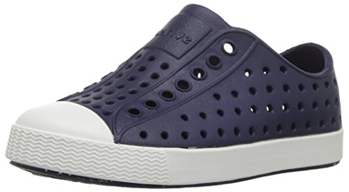 Native unisex-baby Jefferson Child Water Proof Shoes, Regatta Blue/Shell White, 9 Medium US Toddler