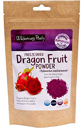 Book Cover Wilderness Poets Freeze Dried Dragon Fruit Powder - Pink Pitahaya (3.5 Ounce)
