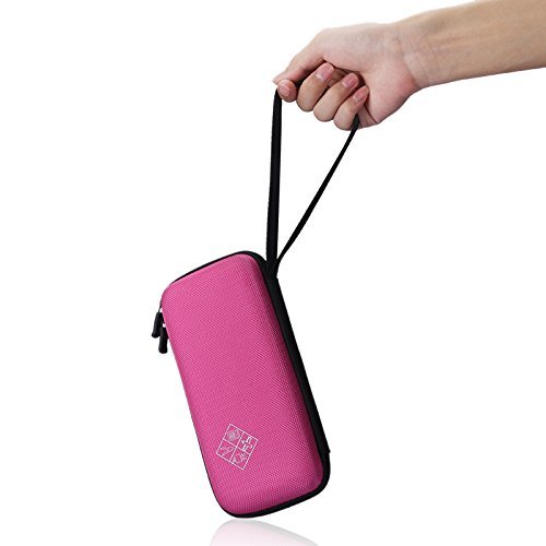 Zaracle for Graphing Calculator Texas Instruments TI-84 / Plus CE Hard EVA Carry Case Handheld Storage Case Travel Bag Protective Pouch Box (Pink)