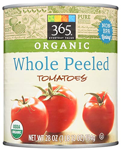 Book Cover 365 Everyday Value, Organic Whole Peeled Tomatoes, 28 oz