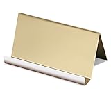 NIPOLE High-end Business Card Holder Stainless Steel Mirror Polish Desk Accessory Business Card Display Stand Rack Office Organizer (Champaign Gold)