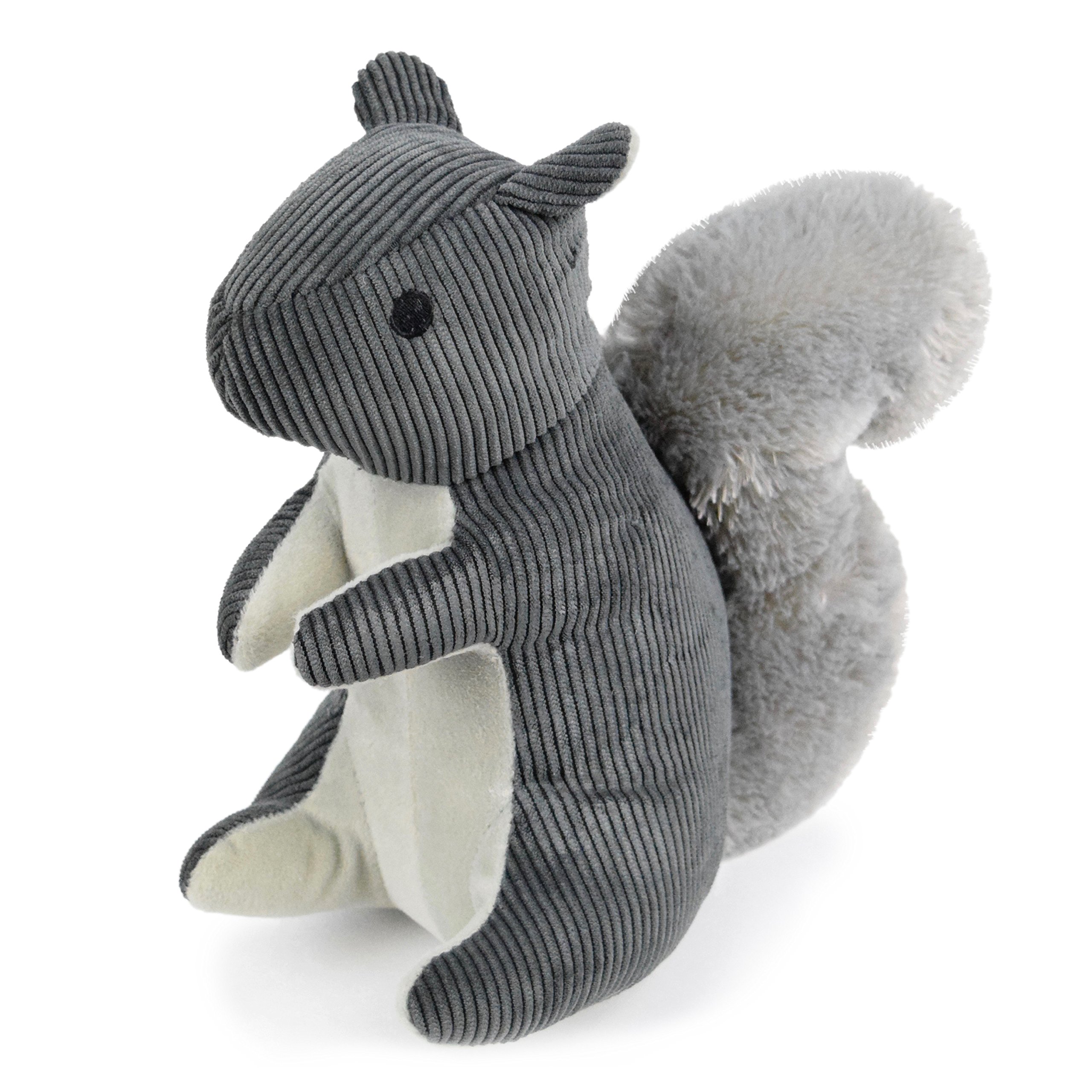 Martha Stewart Corduroy Squirrel Bonded Mesh Dog Toy for Moderate Chewers