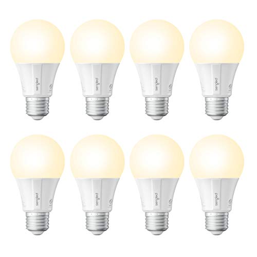 Book Cover Sengled Zigbee Smart Light Bulbs, Smart Hub Required, Works with SmartThings and Echo with built-in Hub, Voice Control with Alexa and Google Home, Soft White 60W Eqv. A19 Alexa Light Bulb, 8 Pack