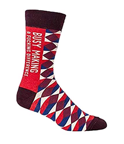 Blue Q Socks, Men's Crew, Busy Making A F--king Difference