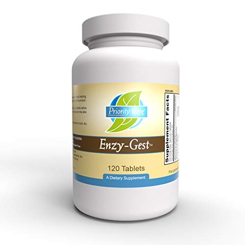 Priority One Vitamins Enzy Gest 120 Tablets - Powerful Two Phase Formula That Provides enzymes to Maintain Healthy Digestion and intestinal Enzyme Activity.*