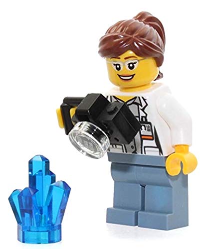 Book Cover LEGO City Volcano Explorers MiniFigure - Female Scientist (with Rock Crystal) 60120