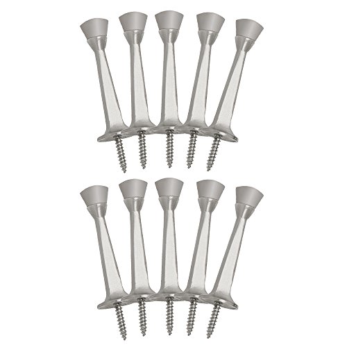 Design House 181735 Rigid Cast Door Stop, 10-Pack, Satin Nickel