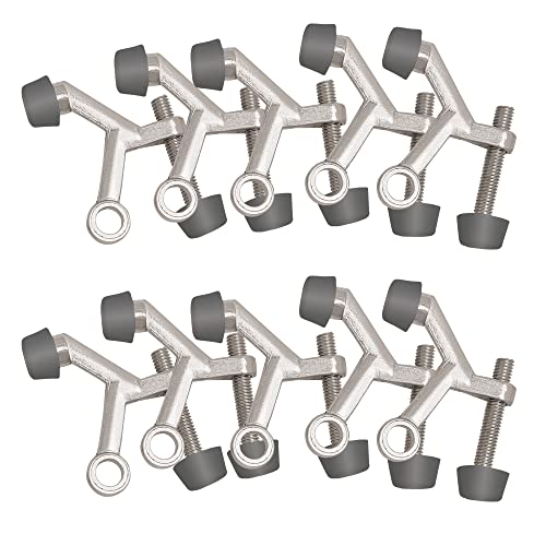Design House 181784 Standard Hinge Pin Door Stop (10-Pack), Satin Nickel