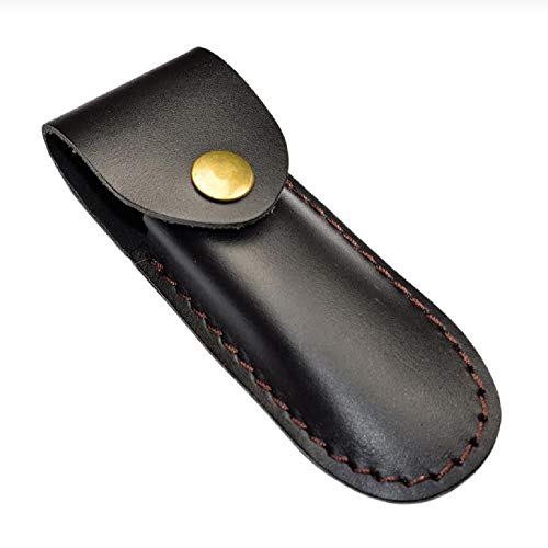 Black Leather Corkscrew Holster Waiters / Server Belt Sheath Case Holder