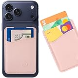 Wallaroo Premium Leather Cell Phone Wallet Stick On - Android and iPhone Wallet and Card Holder for Women and Men - Durable with Non-Slip Lining Secures Up to 3 Cards
