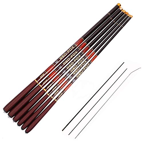 Goture Telescopic Tenkara Fishing Rod Collapsible Crappie Rods 1 Piece Portable Hand Fishing Poles Carbon Fiber Telescoping Stream Ultralight Inshore Carp Bamboo Pole Bass Trout 12 15 18 20 21 24Ft