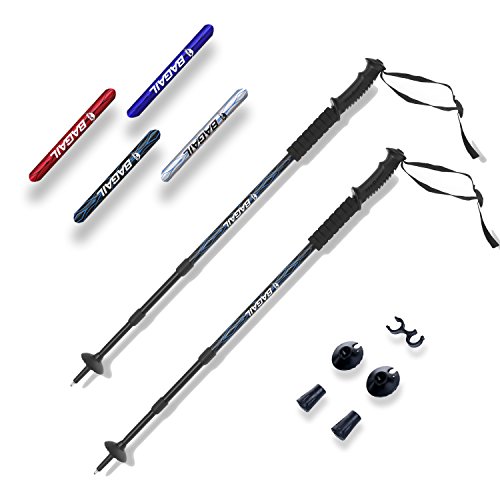 BAGAIL Trekking Poles Anti Shock Adjustable Hiking Walking All-Around Trail Poles with EVA Foam Handle