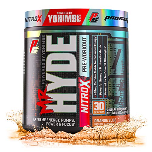ProSupps Mr. Hyde NitroX Pre-Workout Powder Energy & Nitric Oxide Boosting Drink, Intense Sustained Energy, Pumps & Focus Powered by Yohimbe, Beta Alanine, Creatine & Nitrosigine, 30 True Servings