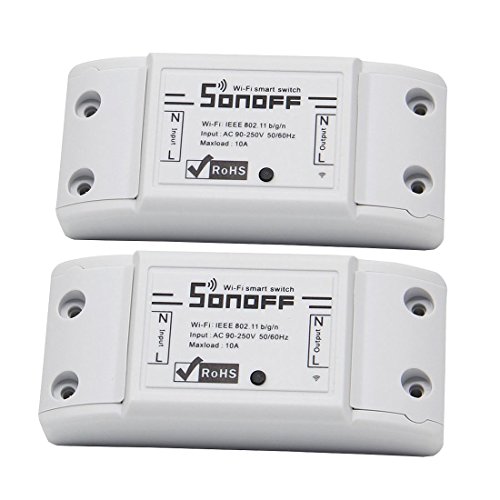 Book Cover Agoal Sonoff Wifi Switch Wireless Remote Control Electrical for Household Appliances,Compatible with Alexa DIY Your Home Via Iphone Android App 2-Pack