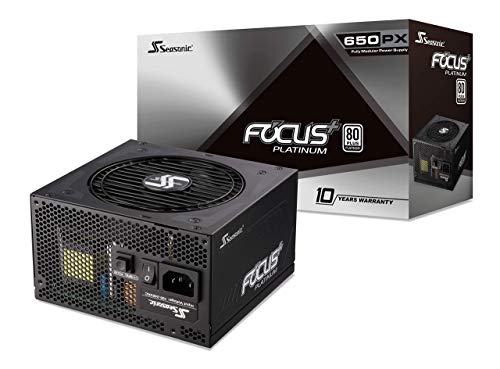 Seasonic FOCUS Plus 650 Platinum SSR-650PX 650W 80+ Platinum ATX12V & EPS12V Full Modular 120mm FDB Fan Compact 140 mm Size Power Supply
