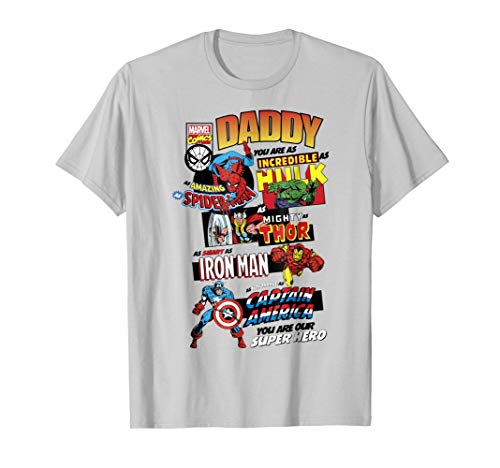 Marvel Avengers Father's Day Retro Comic Graphic T-Shirt