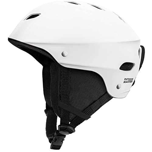 Book Cover OutdoorMaster Kelvin Ski Helmet - Snowboard Helmet for Men, Women & Youth (White,M)
