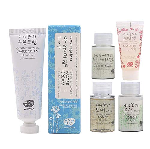 Whamisa Organic Flowers Water Cream 50ml with Super Moisture Miniature Kit | Naturally fermented | EWG Verified | BDIH Certified |