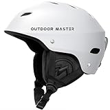 OutdoorMaster Kelvin Ski Helmet - Snowboard Helmet for Men, Women and Youth (White,M)