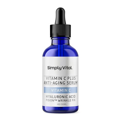 Pure Biology C+ Vitamin C Serum 30% with Hyaluronic Acid Witch Hazel Vitamin E & Breakthrough Anti Aging Anti Wrinkle Complex Correct Dark Spots Acne Scars Men & Women