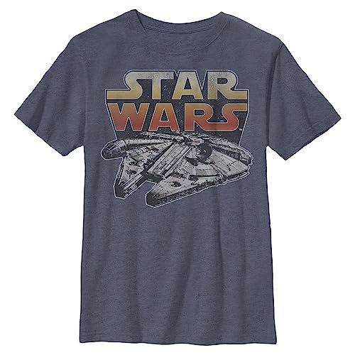 Star Wars Boys' Big Millenium Falcon Sunset Logo Graphic Tee
