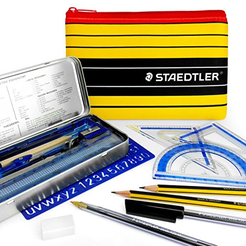 Staedtler - Noris Club - Essential School and College Maths Set - With Matching Pencil Case