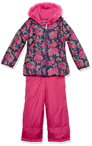 LONDON FOG girls Snowsuit With Snowbib and Puffer Jacket