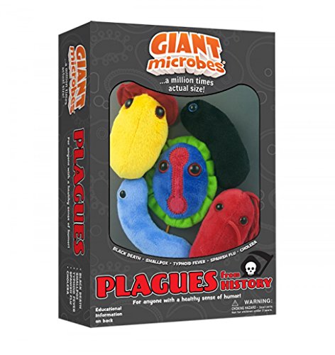 GIANTmicrobes Plagues from History Gift Box - Learn about Plagues and Pandemics with this 5-piece box set of plush microbes. Unique Educational Gift for Friends, Family, Scientists, Students, Healthcare workers and History Buffs
