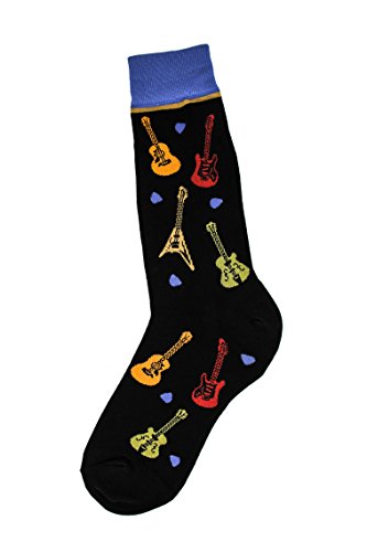 Foot Traffic Men's Novelty Socks, Fun Music-Themed Socks for Men, Sizes 7â€“12