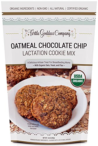 Book Cover Lactation Cookie Mix (USDA Organic Certified) with Oats, Brewer's Yeast, and Flaxseed to Promote a Healthy Supply of Breast Milk in Nursing Mothers (Oatmeal Chocolate Chip)